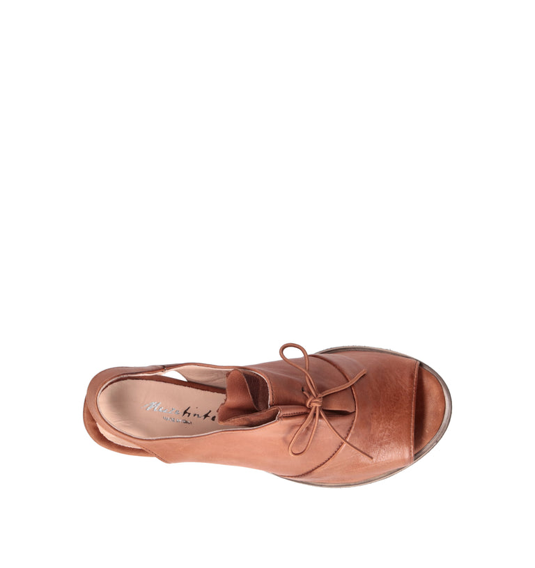 MEZZETINTE Sandalo donna cuoio in pelle
