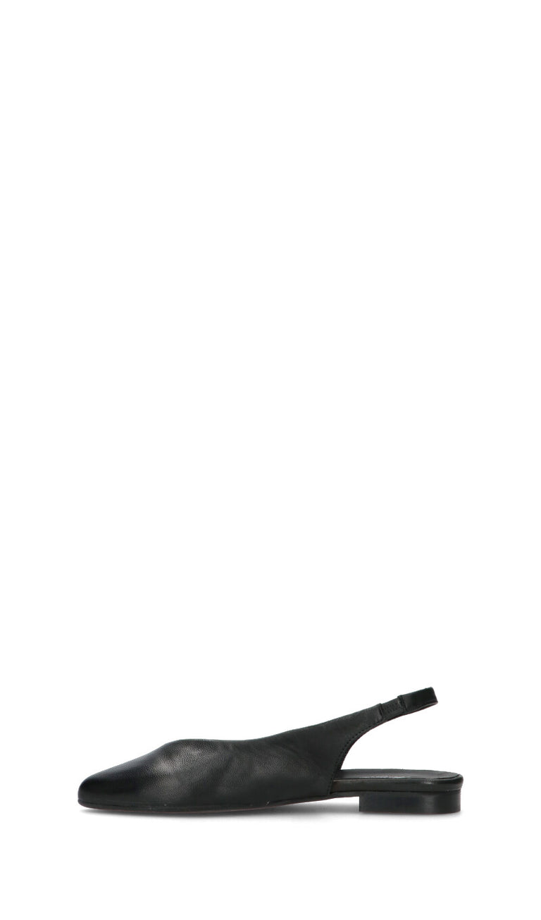 MEZZETINTE Slingback donna nera in pelle