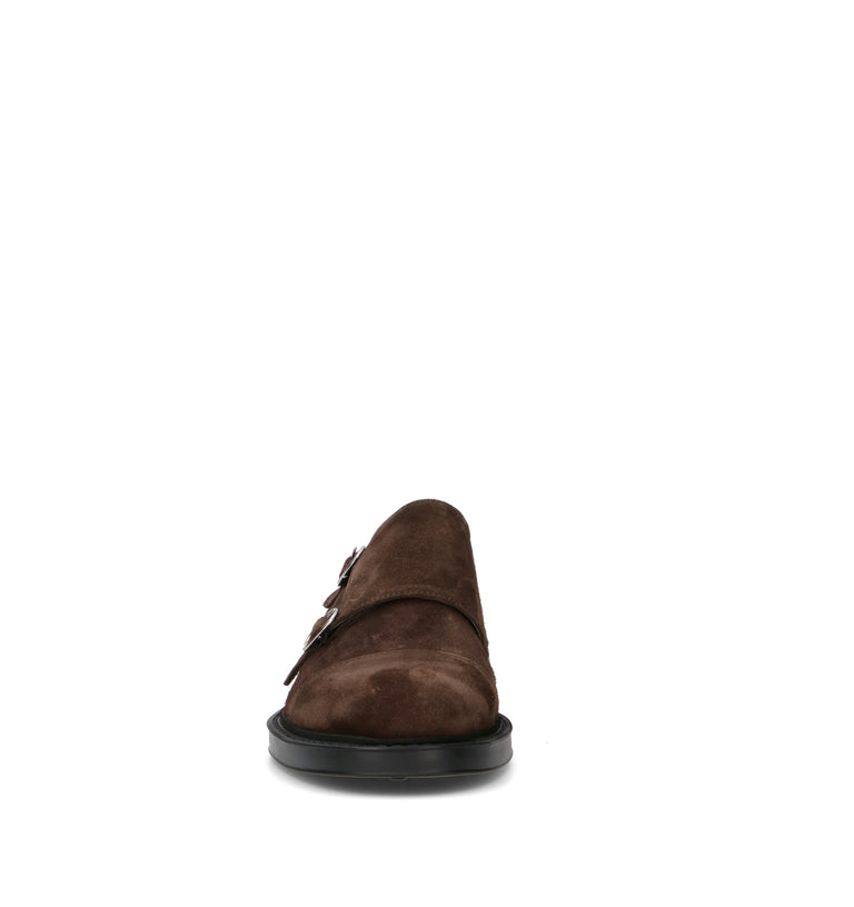 MEZZETINTE Stringata uomo testa di moro in suede