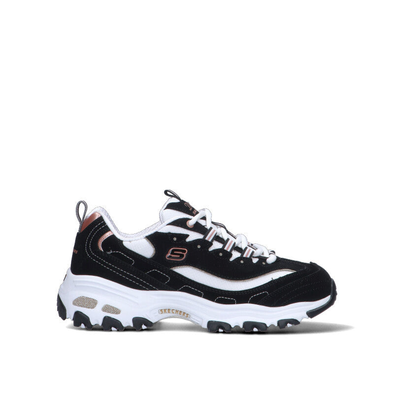 SKECHERS SPORT Sneaker donna nera/bianca in pelle