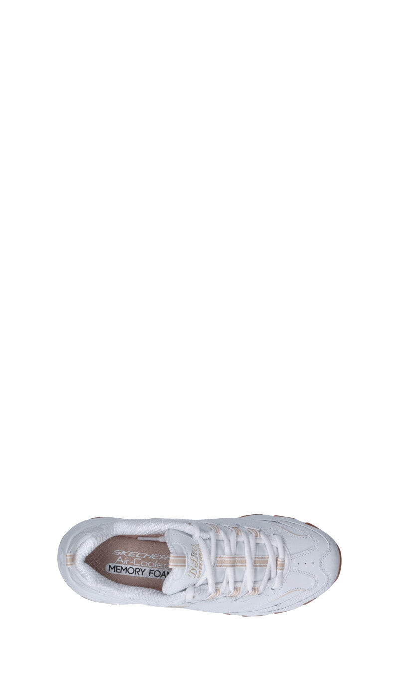 SKECHERS SPORT Sneaker donna bianca in pelle