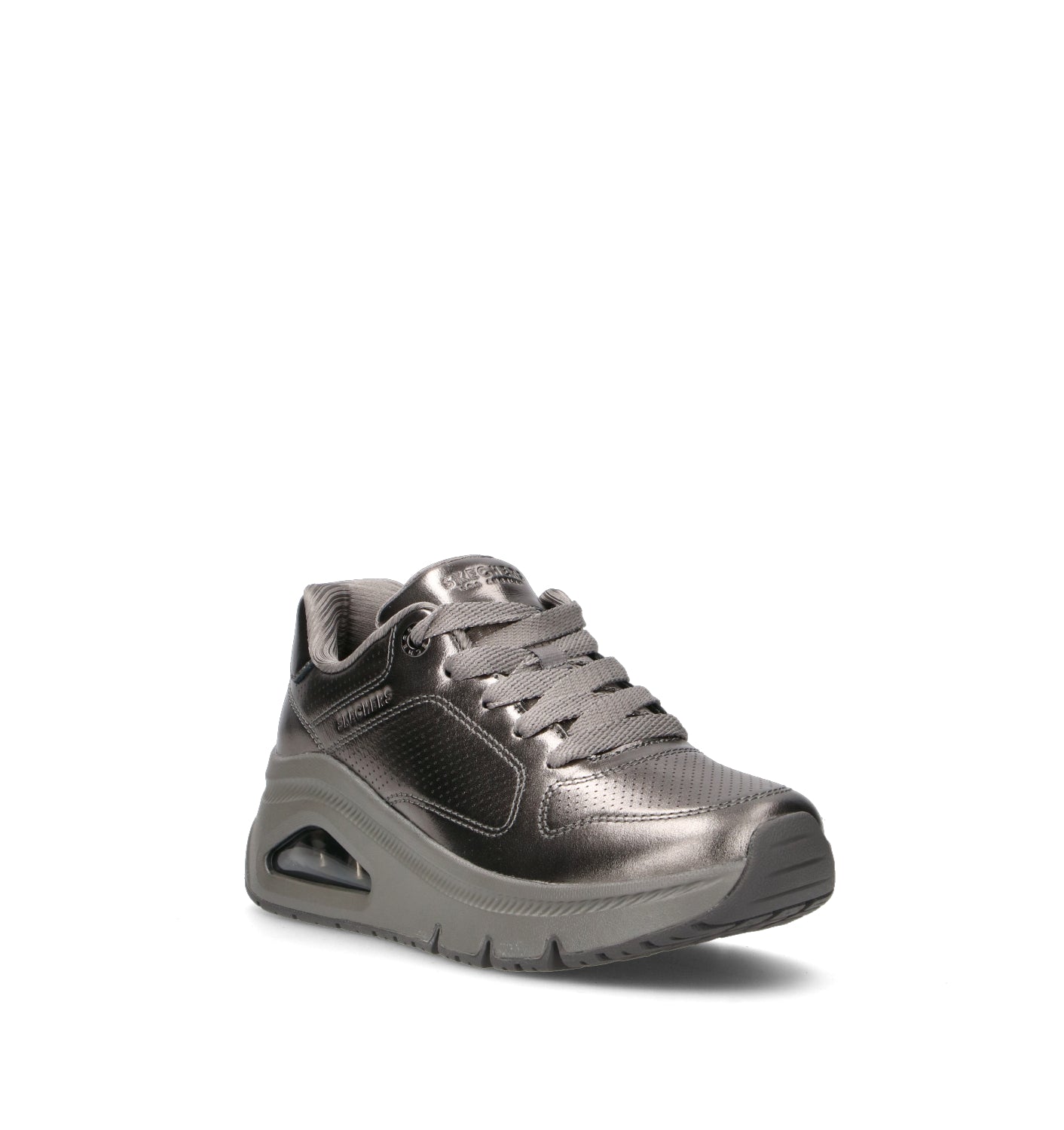 SKECHERS SPORT Sneaker donna peltro in pelle