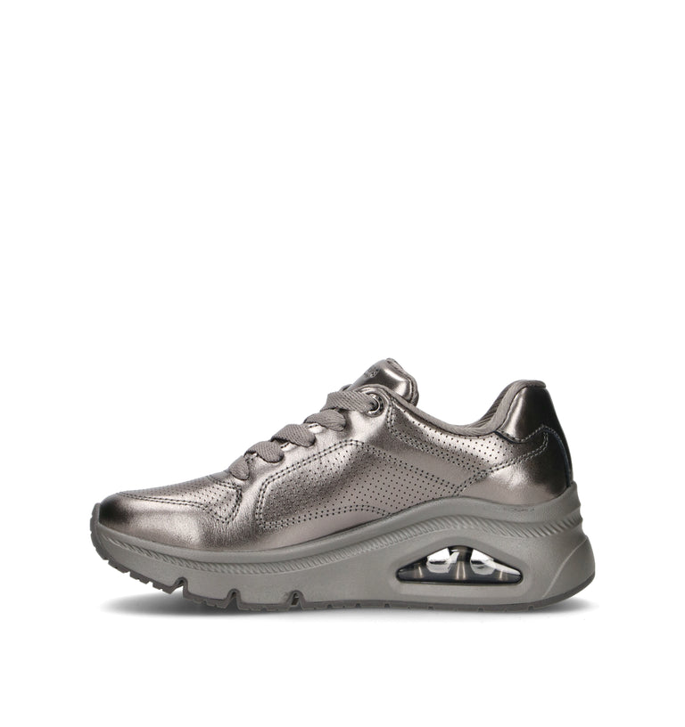 SKECHERS SPORT Sneaker donna peltro in pelle