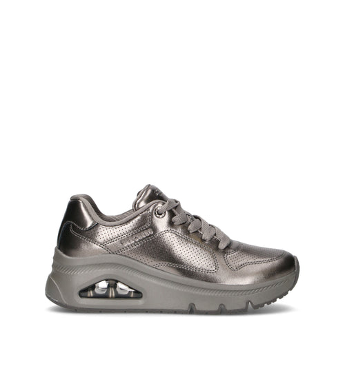 SKECHERS SPORT Sneaker donna peltro in pelle