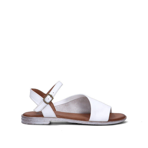 BUENO Sandalo donna bianco in pelle
