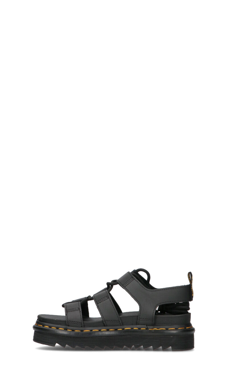 DR. MARTENS Sandalo donna alla schiava nero in pelle