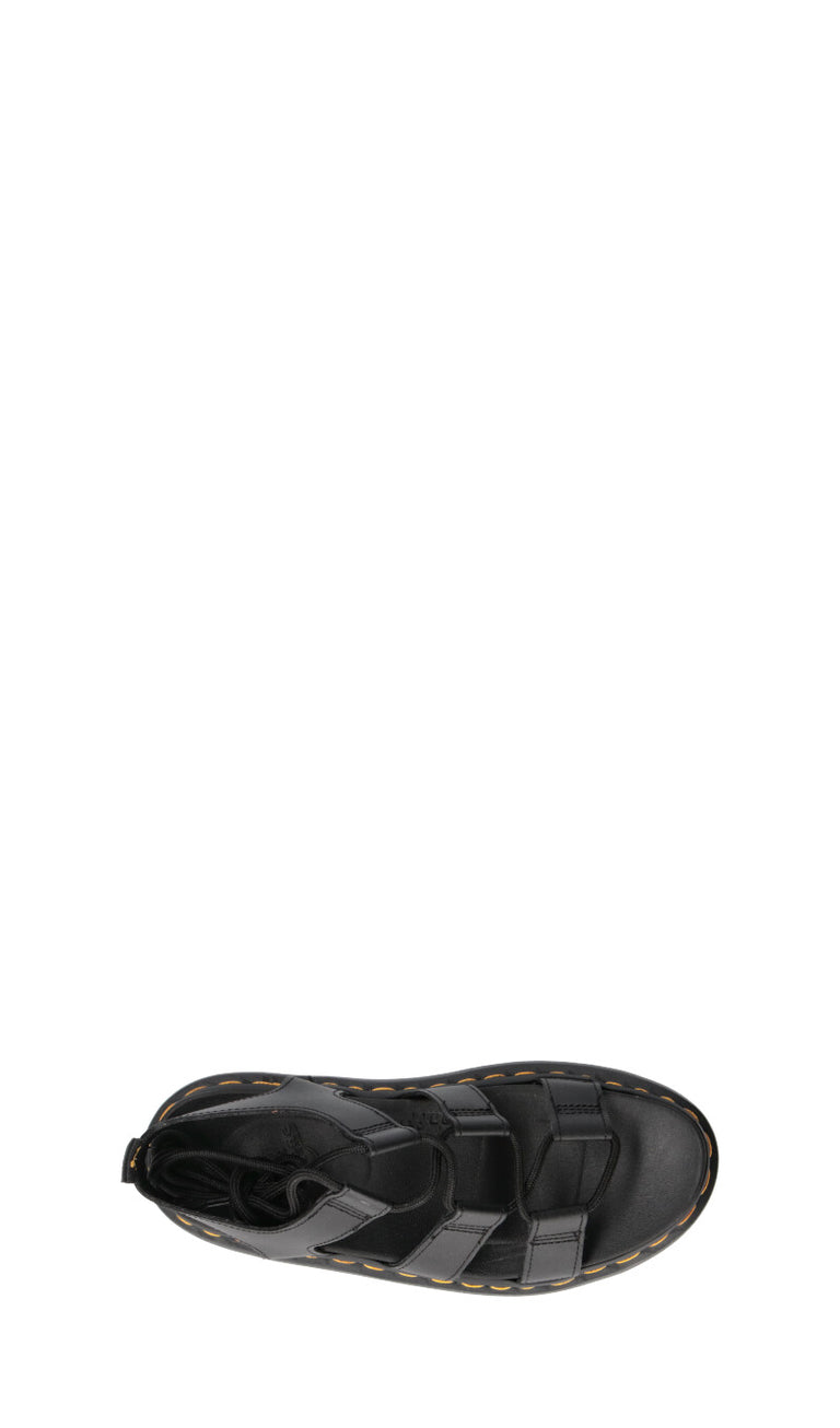 DR. MARTENS Sandalo donna alla schiava nero in pelle
