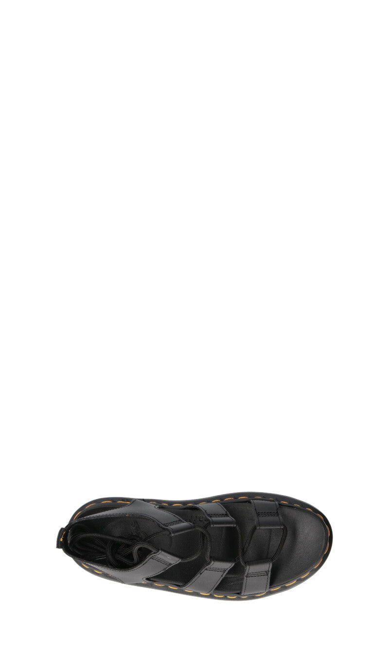 DR. MARTENS Sandalo donna alla schiava nero in pelle