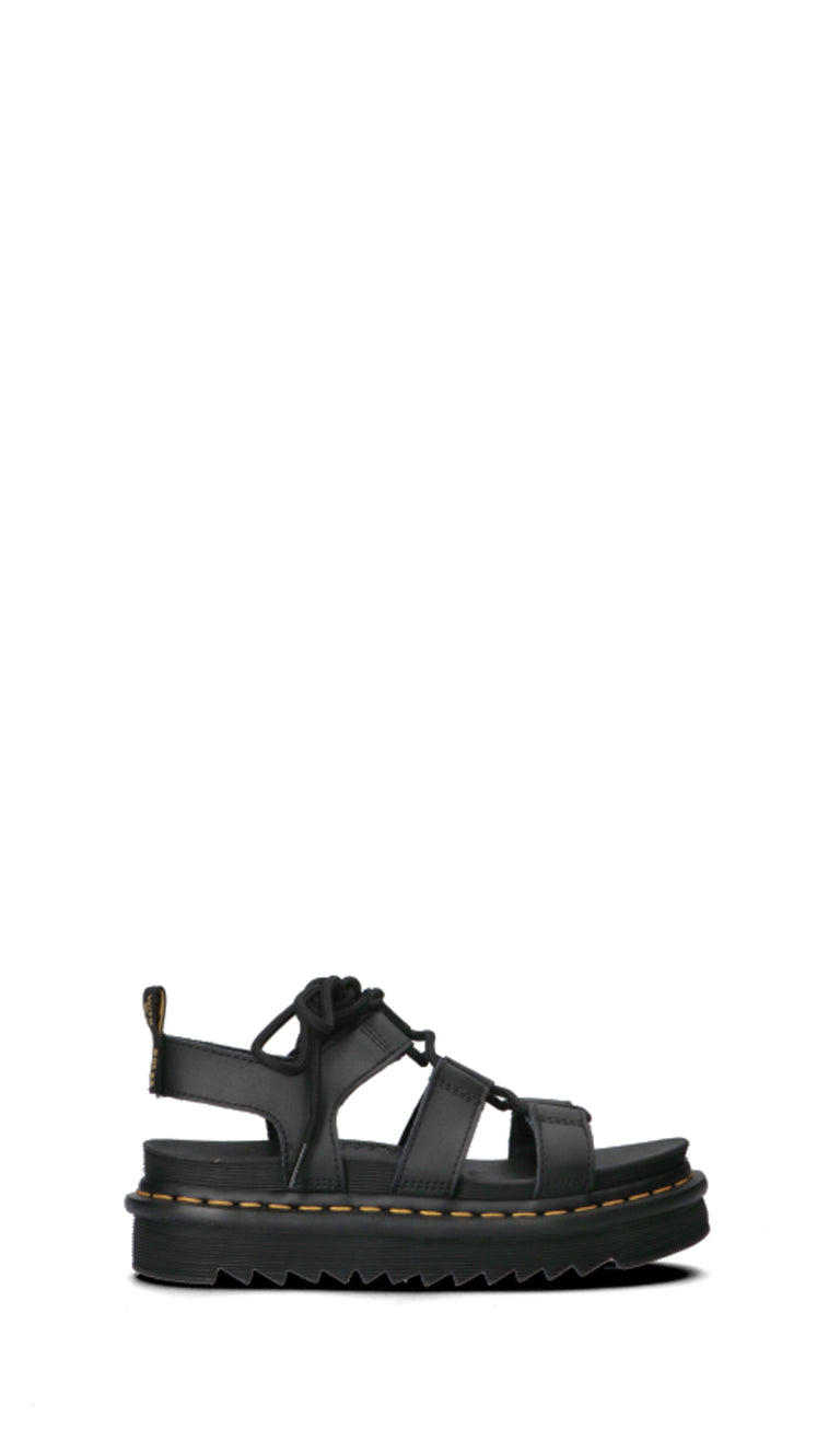 DR. MARTENS Sandalo donna alla schiava nero in pelle