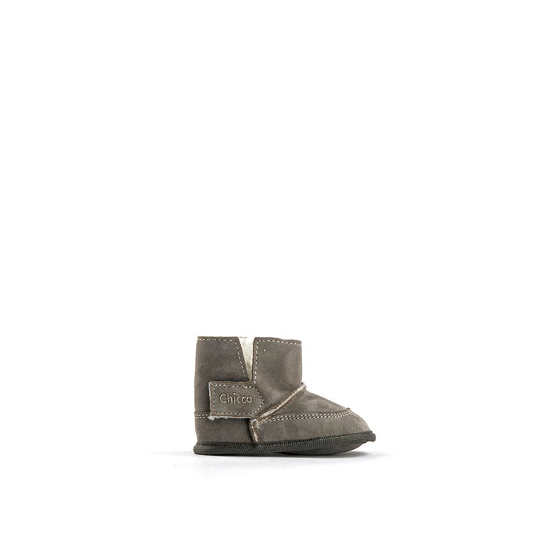 CHICCO Stivaletto bambino grigio in suede strappo
