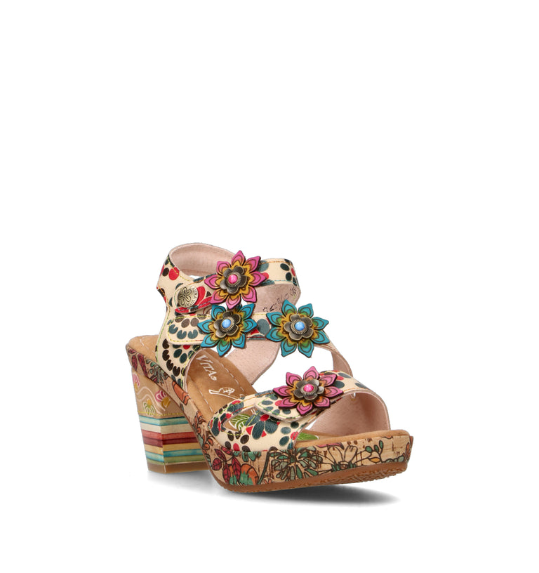 LAURA VITA Sandalo donna beige in pelle