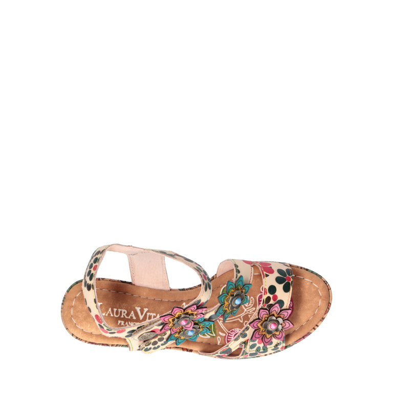 LAURA VITA Sandalo donna beige in pelle