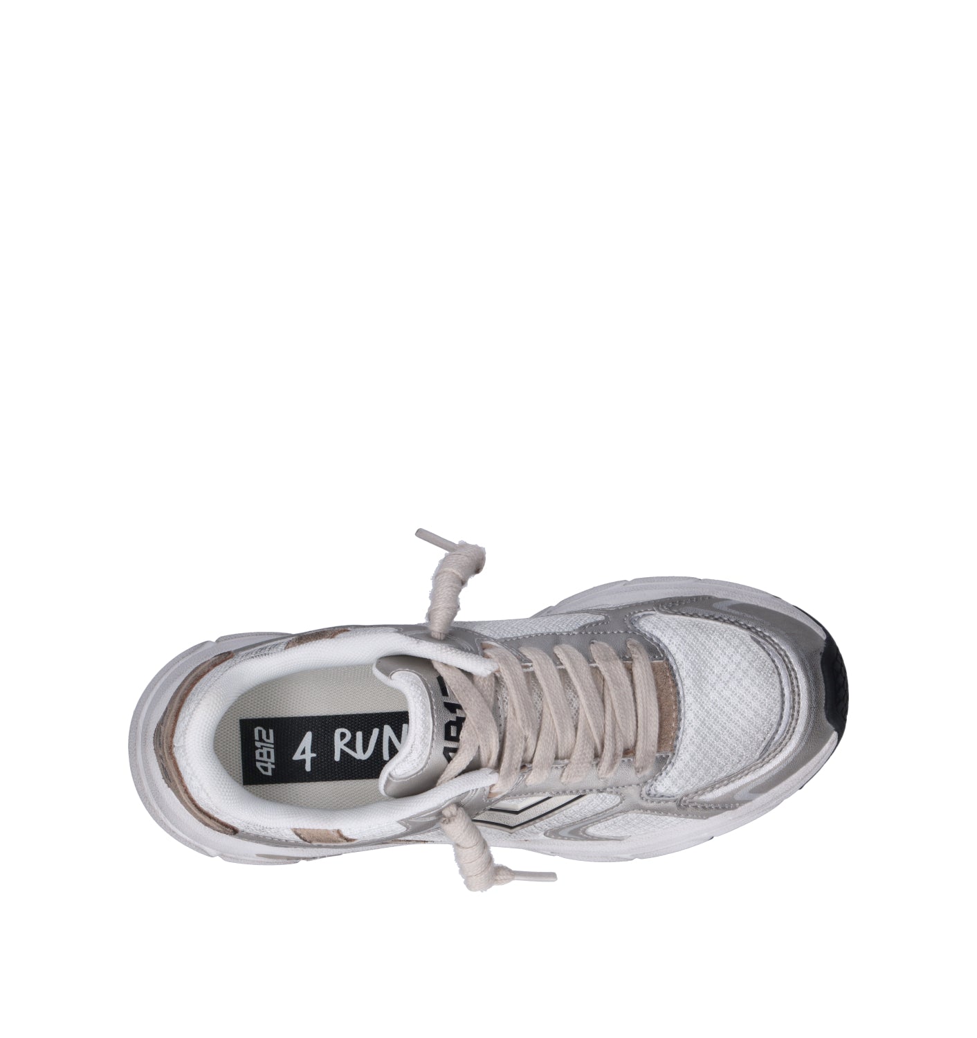 QUATTROBARRADODICI Sneaker donna platino