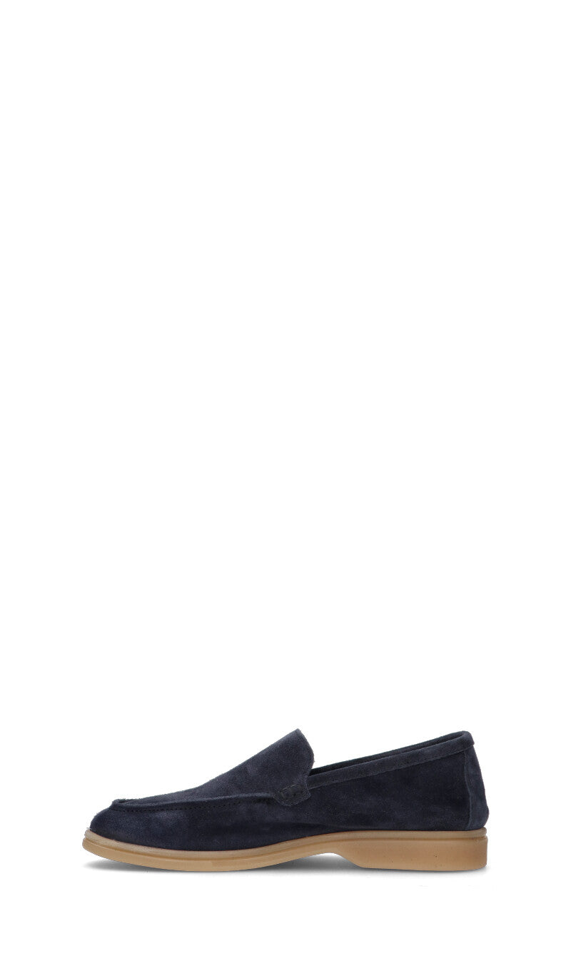 NEROFUMO Mocassino uomo blu in suede