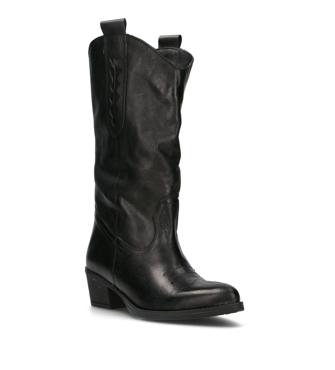 NEROFUMO Stivale donna nero in pelle