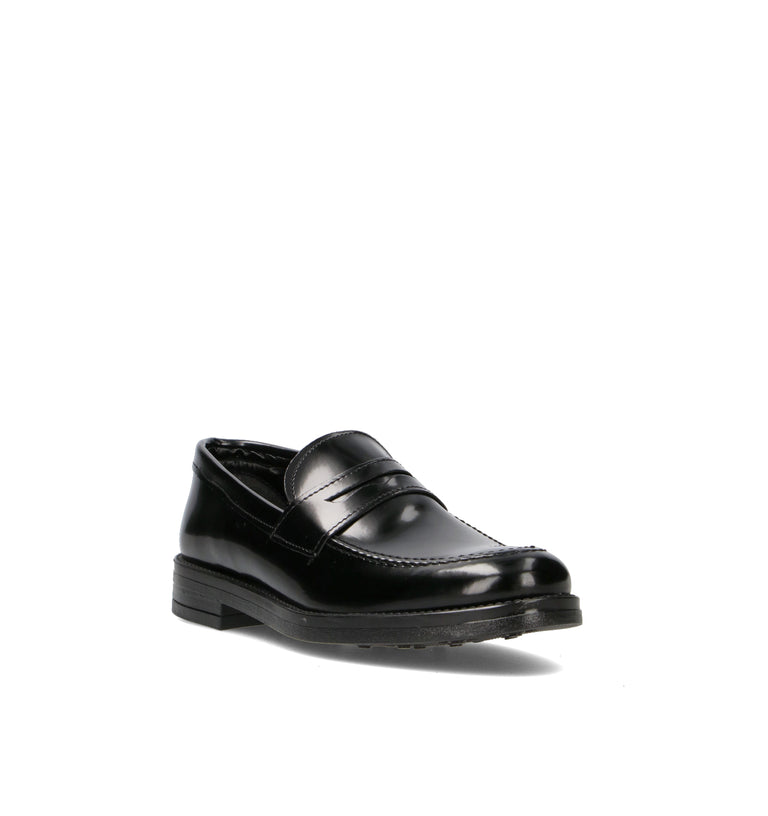 NEROFUMO Mocassino uomo nero in pelle