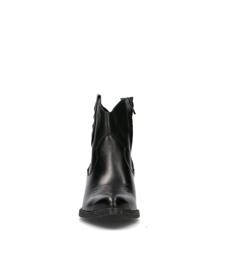 NEROFUMO Tronchetto donna nero in pelle