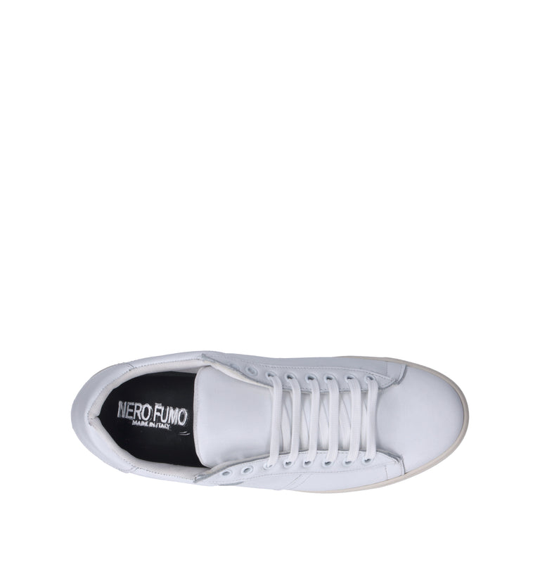 NEROFUMO Sneaker uomo bianca in pelle