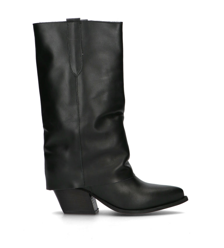 NEROFUMO Stivale donna nero in pelle