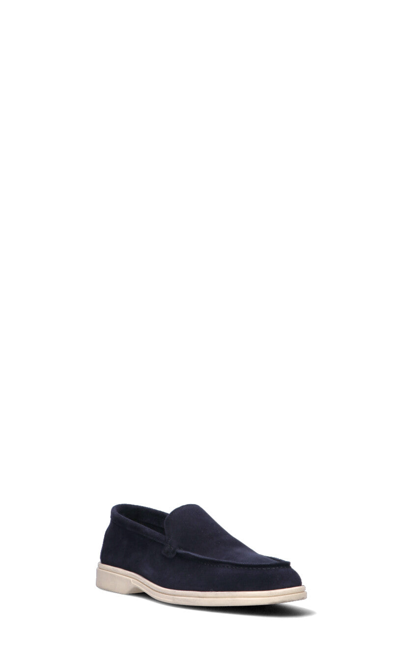 NEROFUMO Mocassino uomo blu in suede
