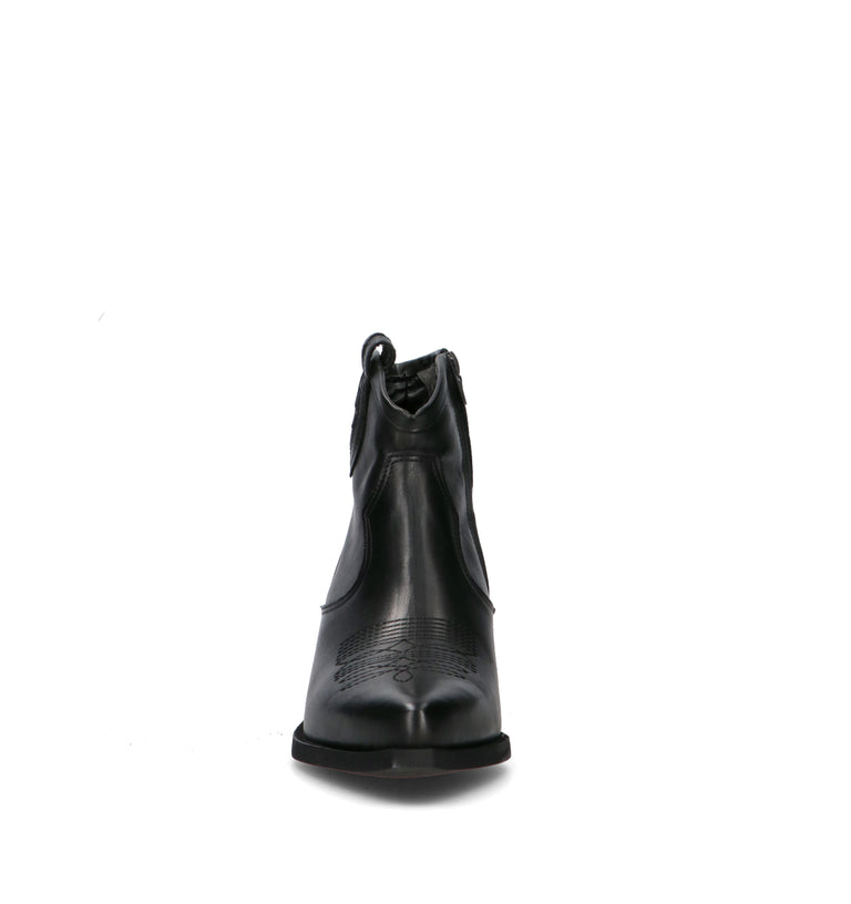 NEROFUMO Tronchetto donna nero in pelle