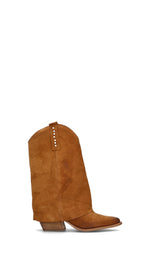 NEROFUMO Stivale donna cuoio in suede