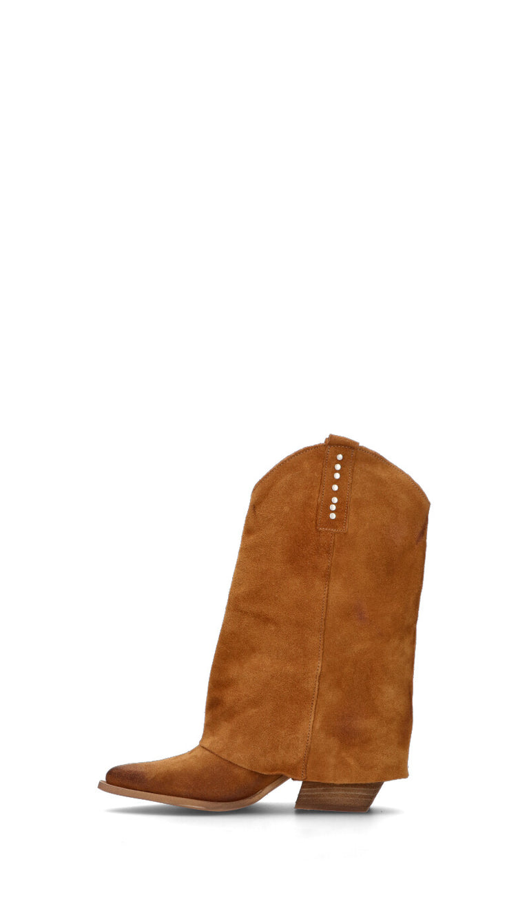 NEROFUMO Stivale donna cuoio in suede