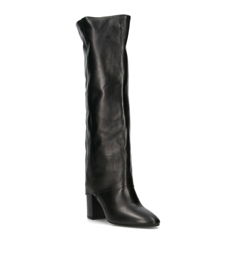 NEROFUMO Stivale donna nero in pelle