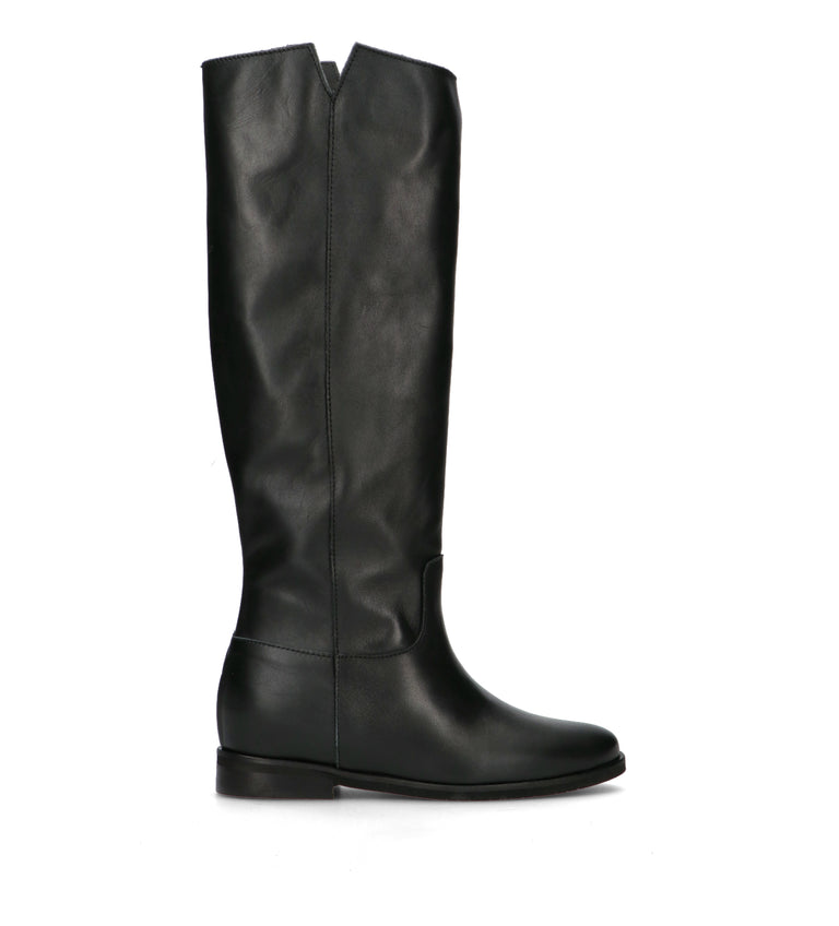 NEROFUMO Stivale donna nero in pelle