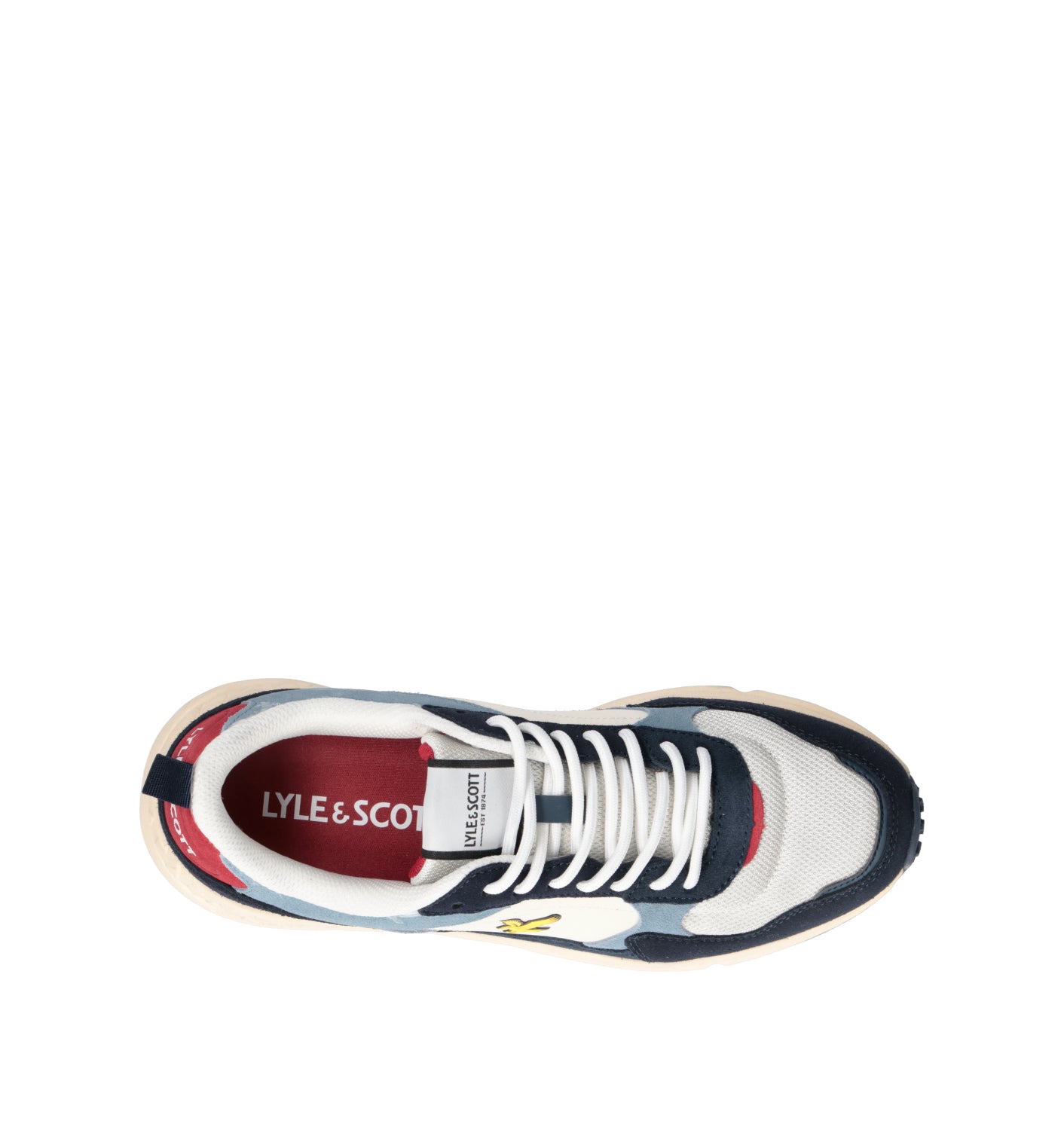 LYLE & SCOTT Sneaker uomo bianca/blu