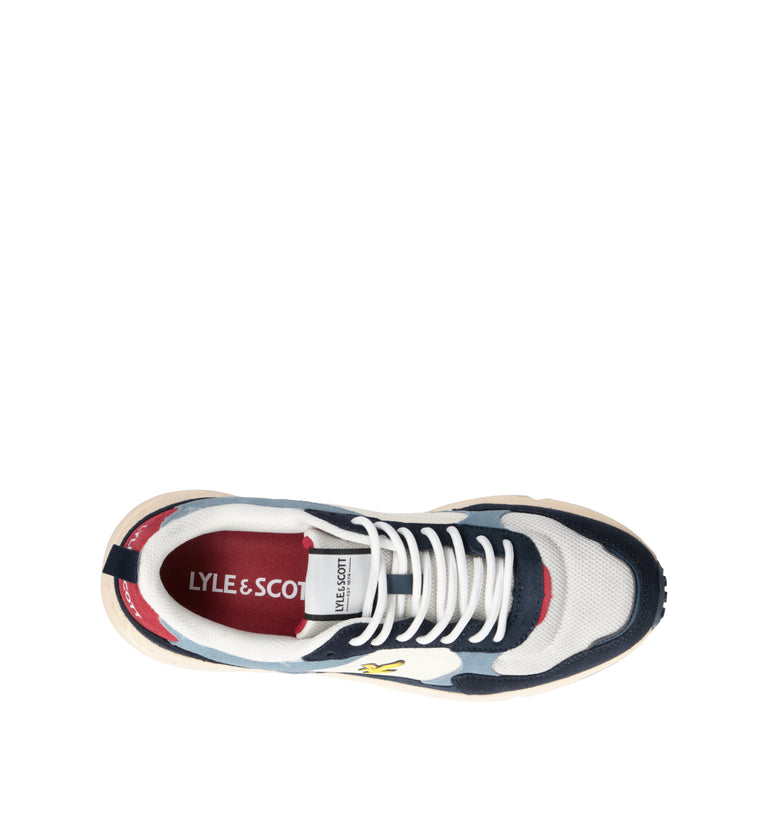 LYLE & SCOTT Sneaker uomo bianca/blu