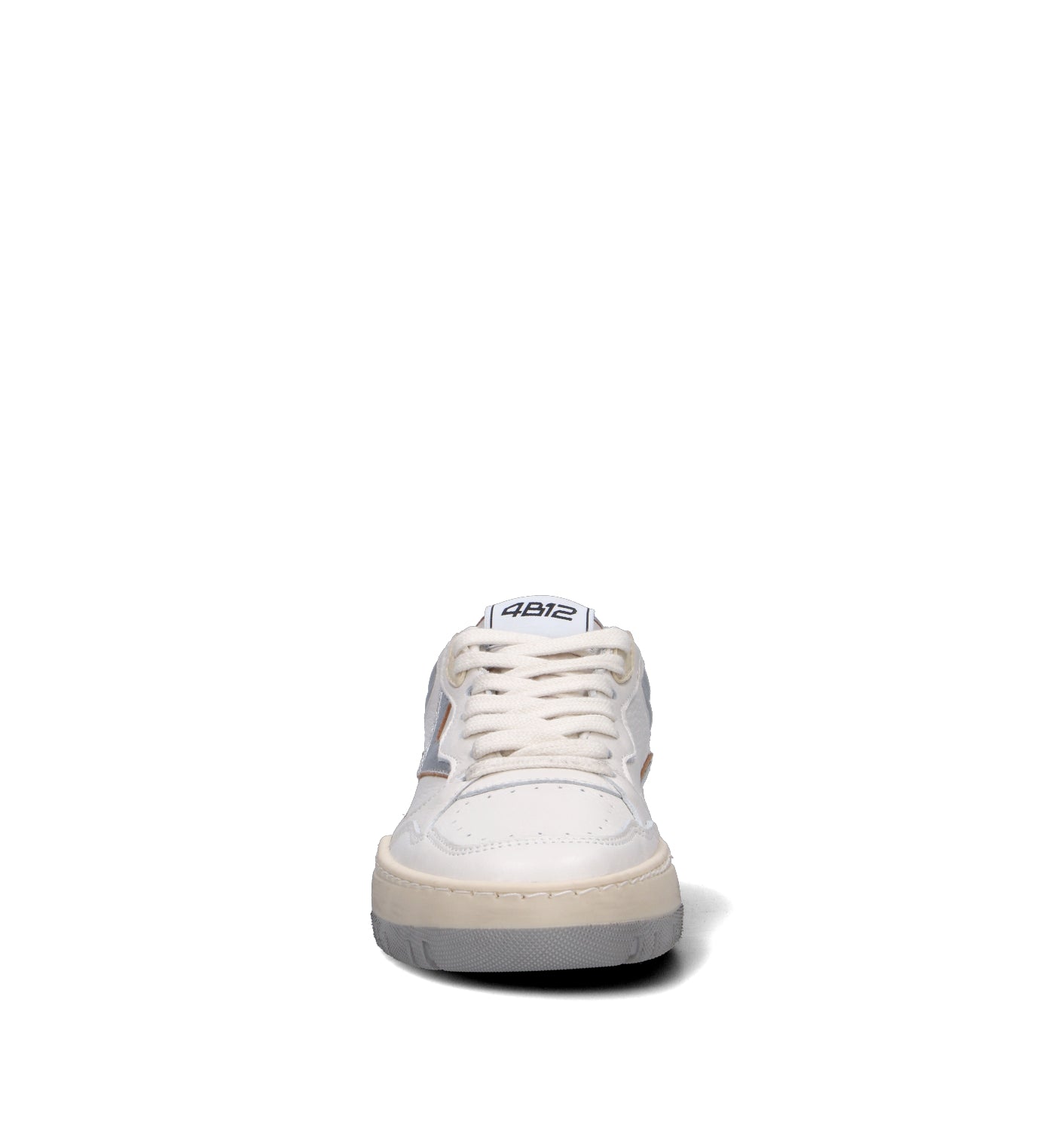 QUATTROBARRADODICI Sneaker donna bianca in pelle