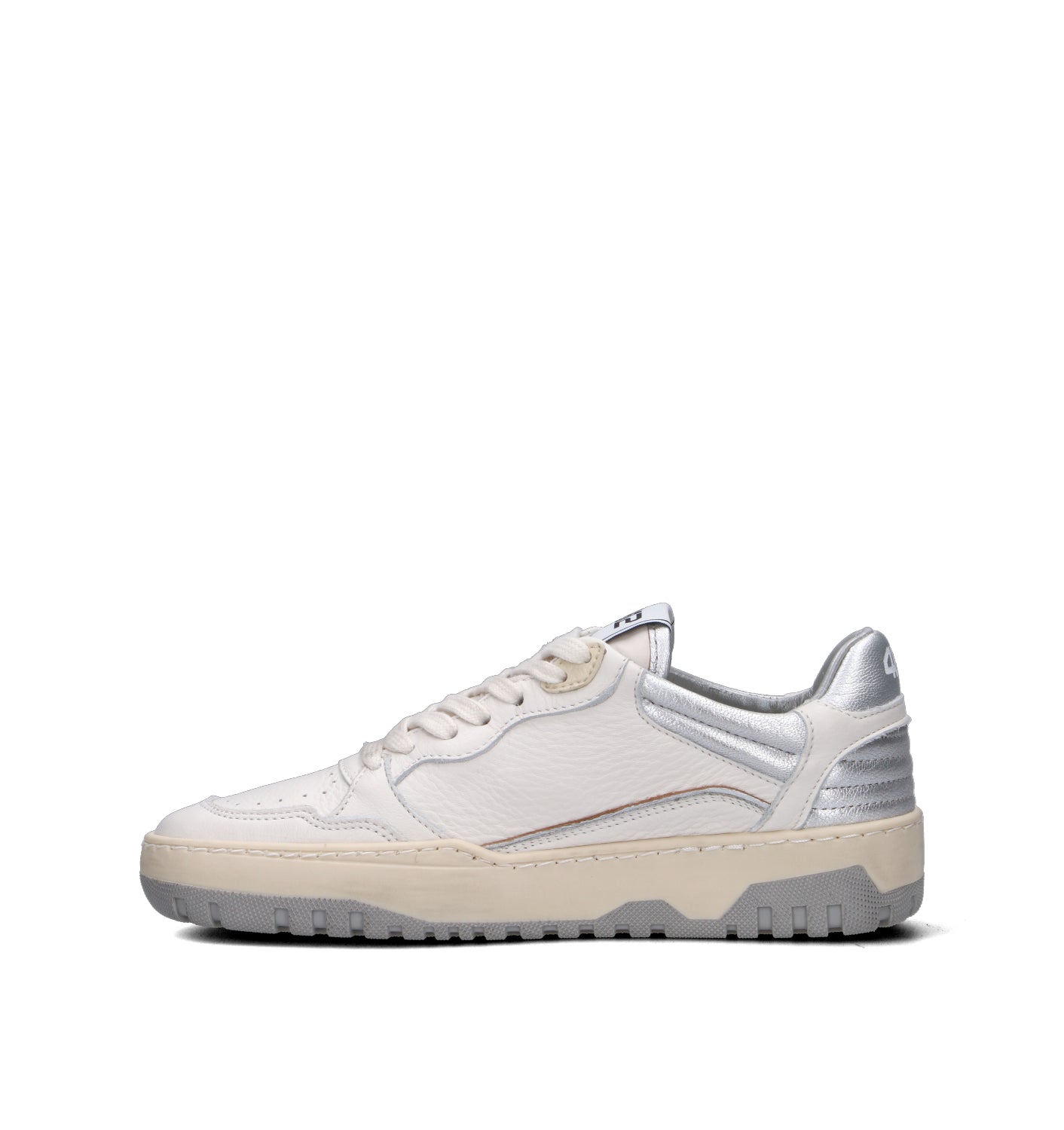 QUATTROBARRADODICI Sneaker donna bianca in pelle