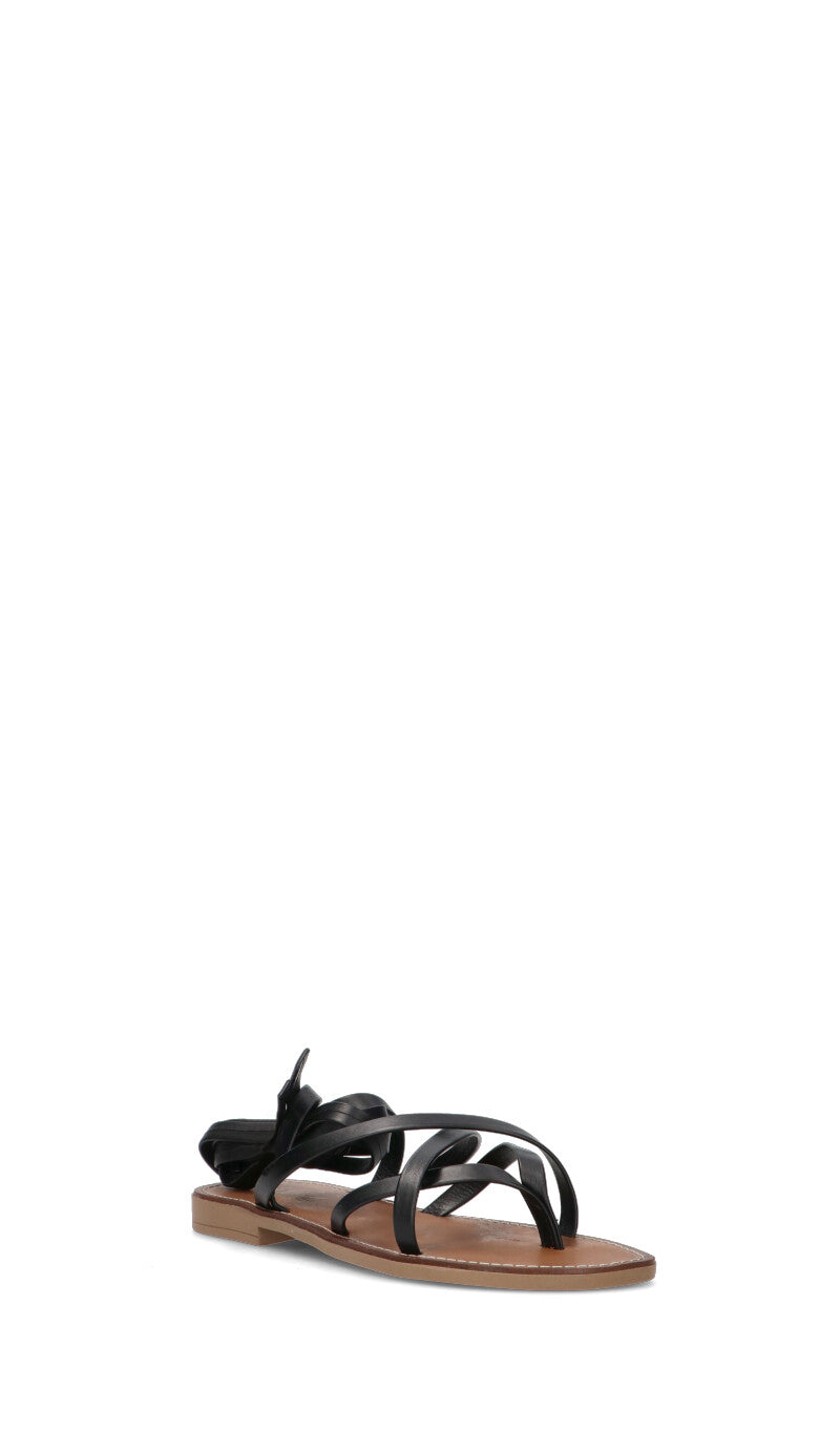 OLIVIA POSTER Sandalo donna nero in pelle
