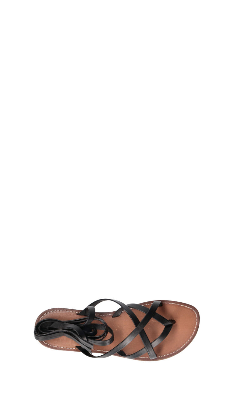 OLIVIA POSTER Sandalo donna nero in pelle