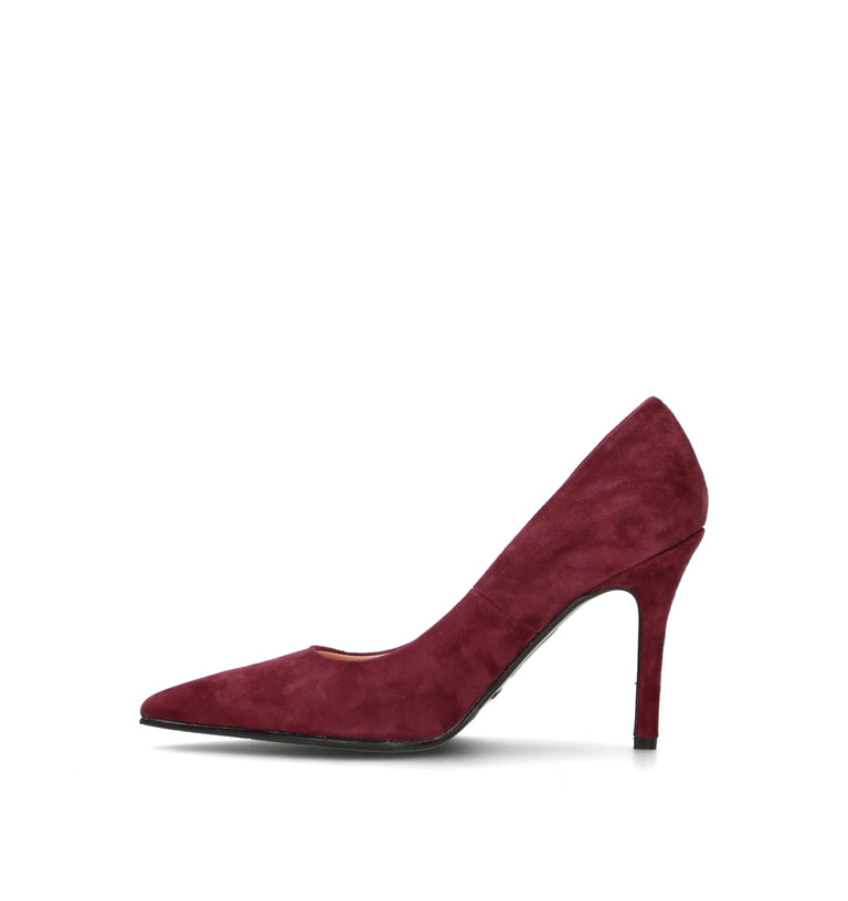 OLIVIA POSTER Décolleté donna bordeaux in suede