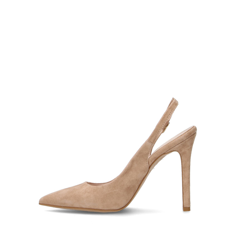 OLIVIA POSTER Slingback donna taupe in suede