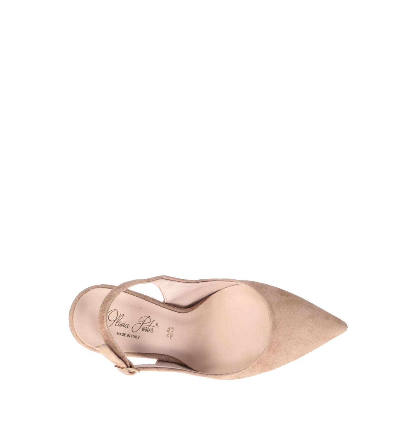 OLIVIA POSTER Slingback donna taupe in suede