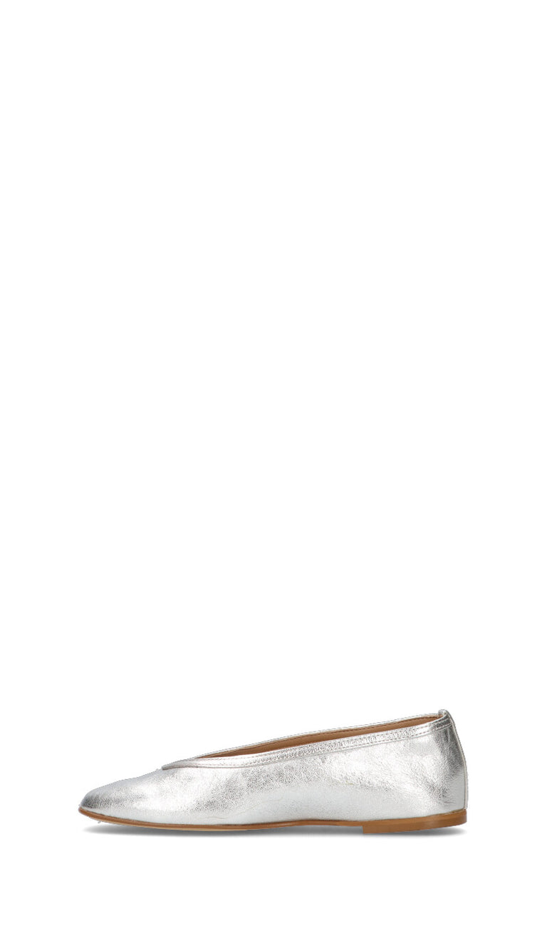 OLIVIA POSTER Ballerina donna argento in pelle