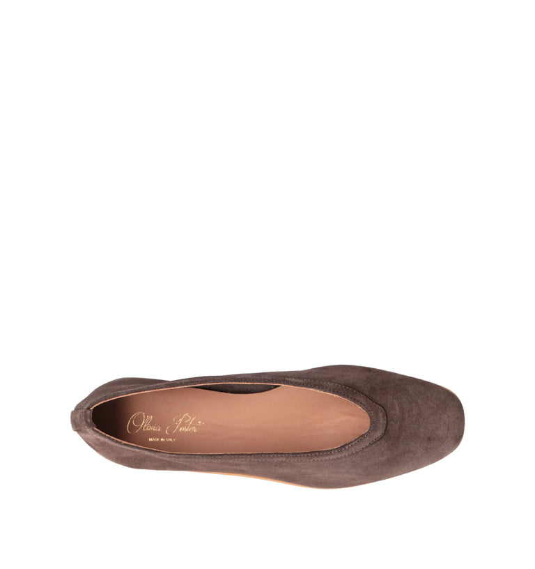 OLIVIA POSTER Ballerina donna marrone in suede