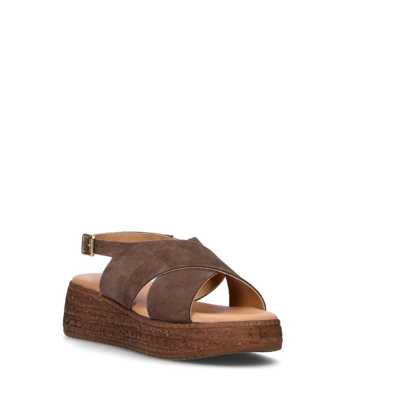 OLIVIA POSTER Sandalo donna marrone in suede