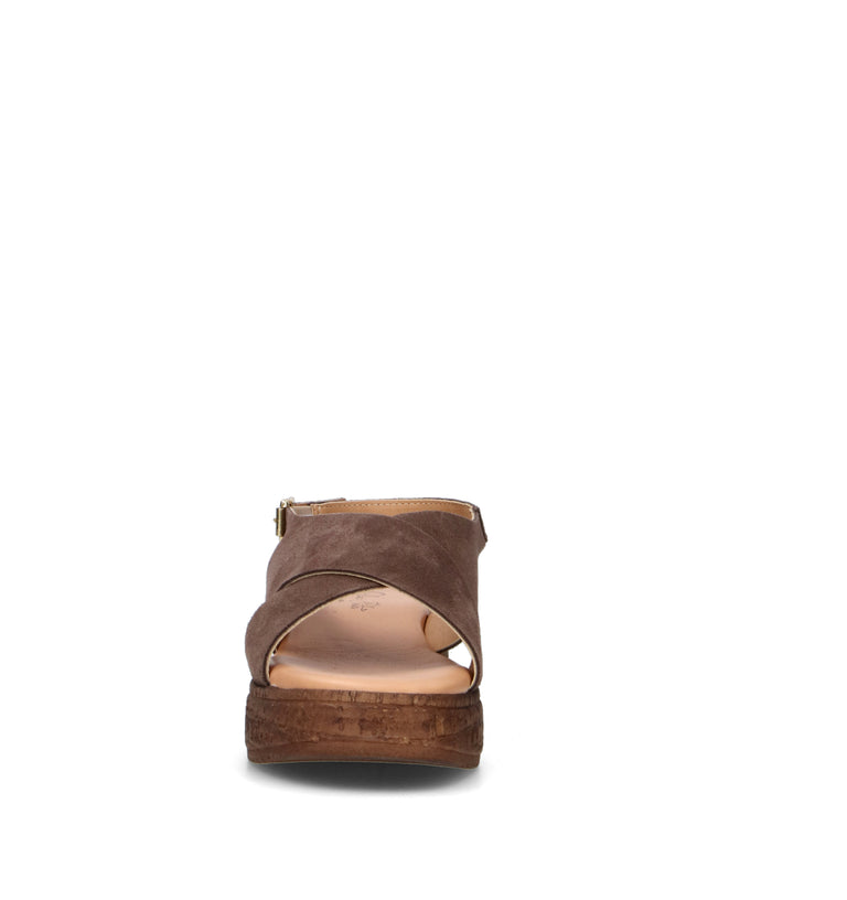 OLIVIA POSTER Sandalo donna marrone in suede