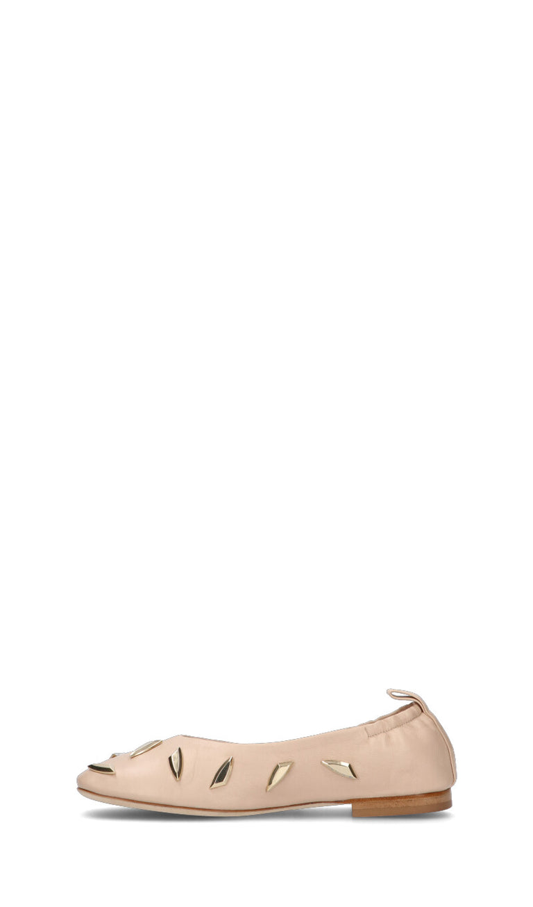 ORONERO Ballerina donna cipria in pelle