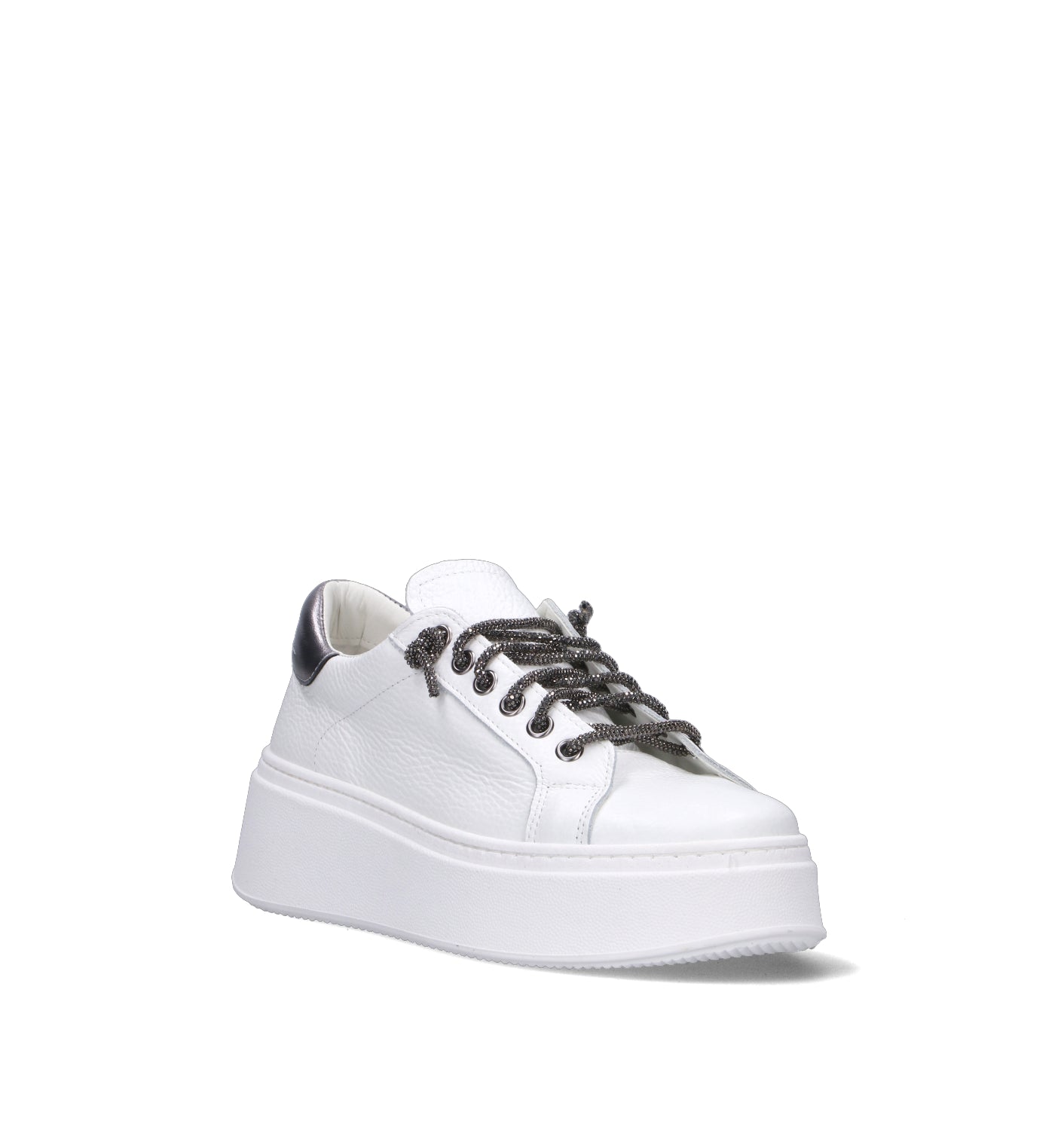 OTTANT8,6 Sneaker donna bianca/canna di fucile in pelle