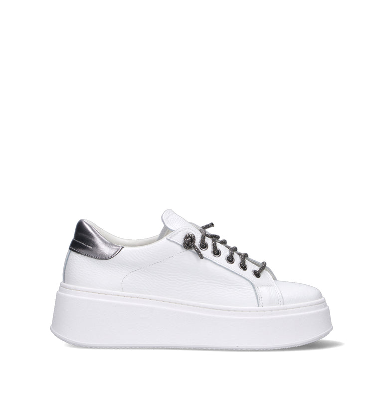 OTTANT8,6 Sneaker donna bianca/canna di fucile in pelle
