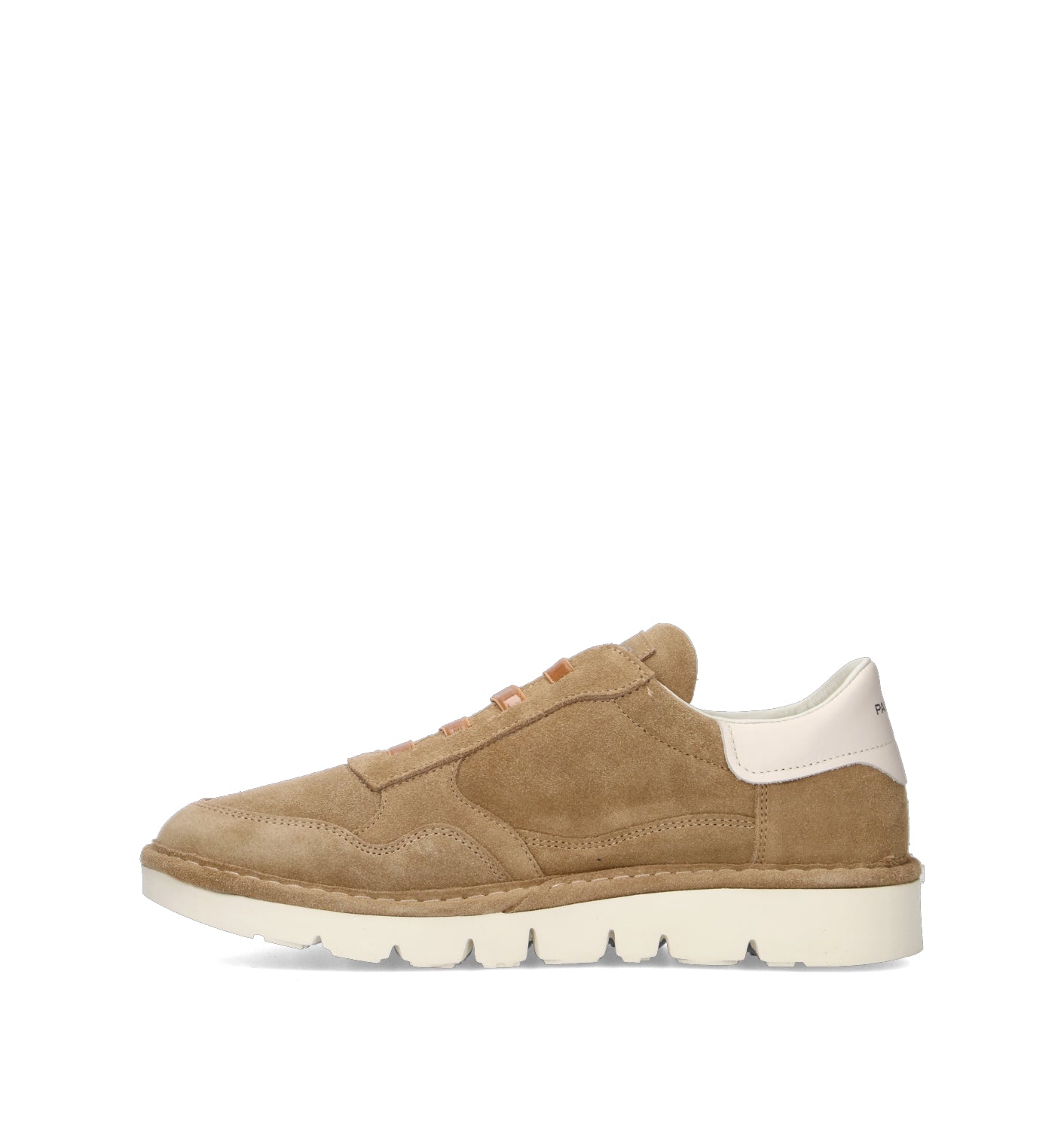 PANCHIC Stringata uomo beige in suede
