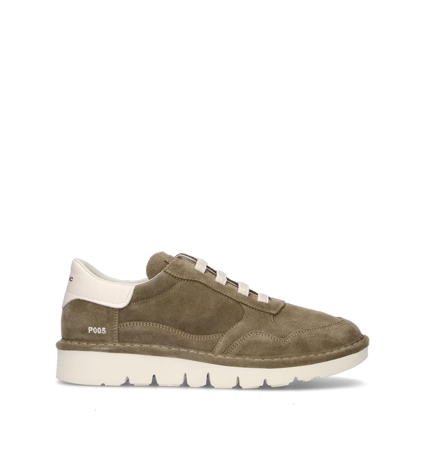 PANCHIC Stringata uomo oliva in suede