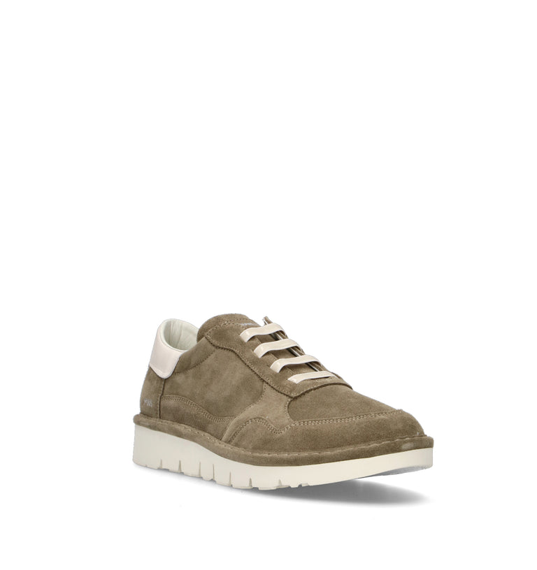 PANCHIC Stringata uomo oliva in suede