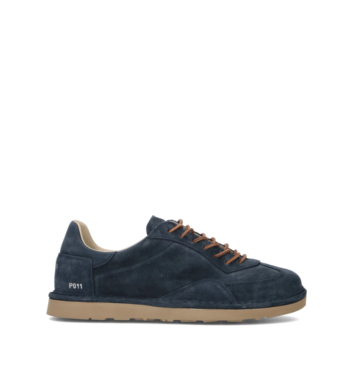 PANCHIC Stringata uomo blu in suede