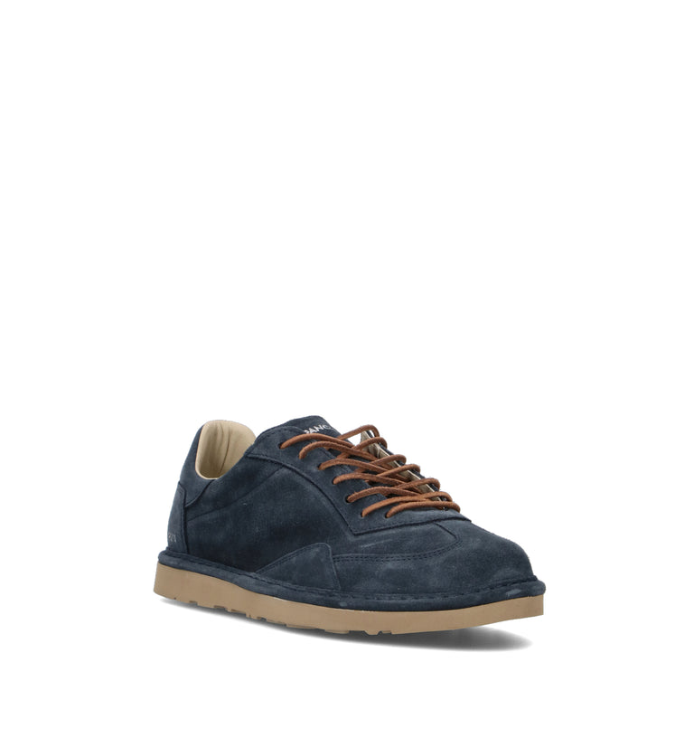 PANCHIC Stringata uomo blu in suede
